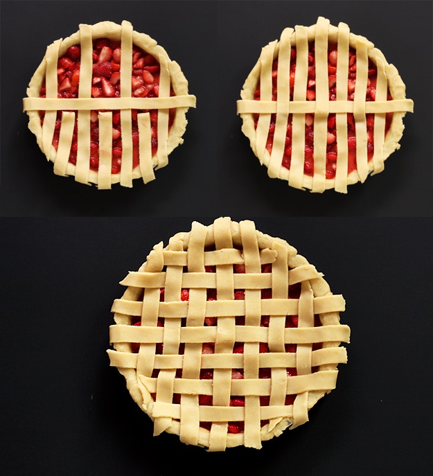 Lattice Top Strawberry Pie